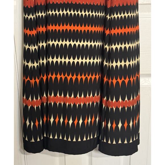 Julian Taylor Orange/Black/Cream Midi Dress With Shaw, 2 Pieces, 16P - Picture 7 of 12